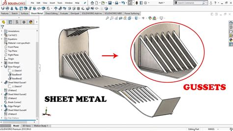 sheet metal gusset solidworks|solidworks sheet metal flange.